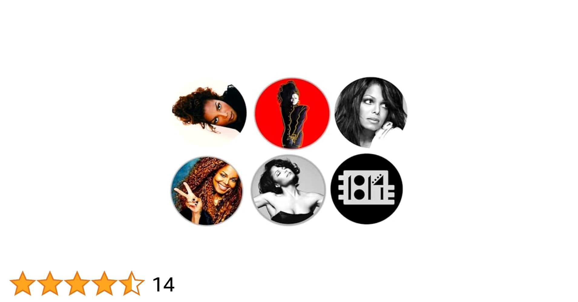rockethulsey's tweet card. JANET JACKSON - New custom 6PC 2.25" round pinback buttons. Quality collection of Janet Jackson nostalgic photos & album art from her long very successful career. Wear all at once on your backpack -...