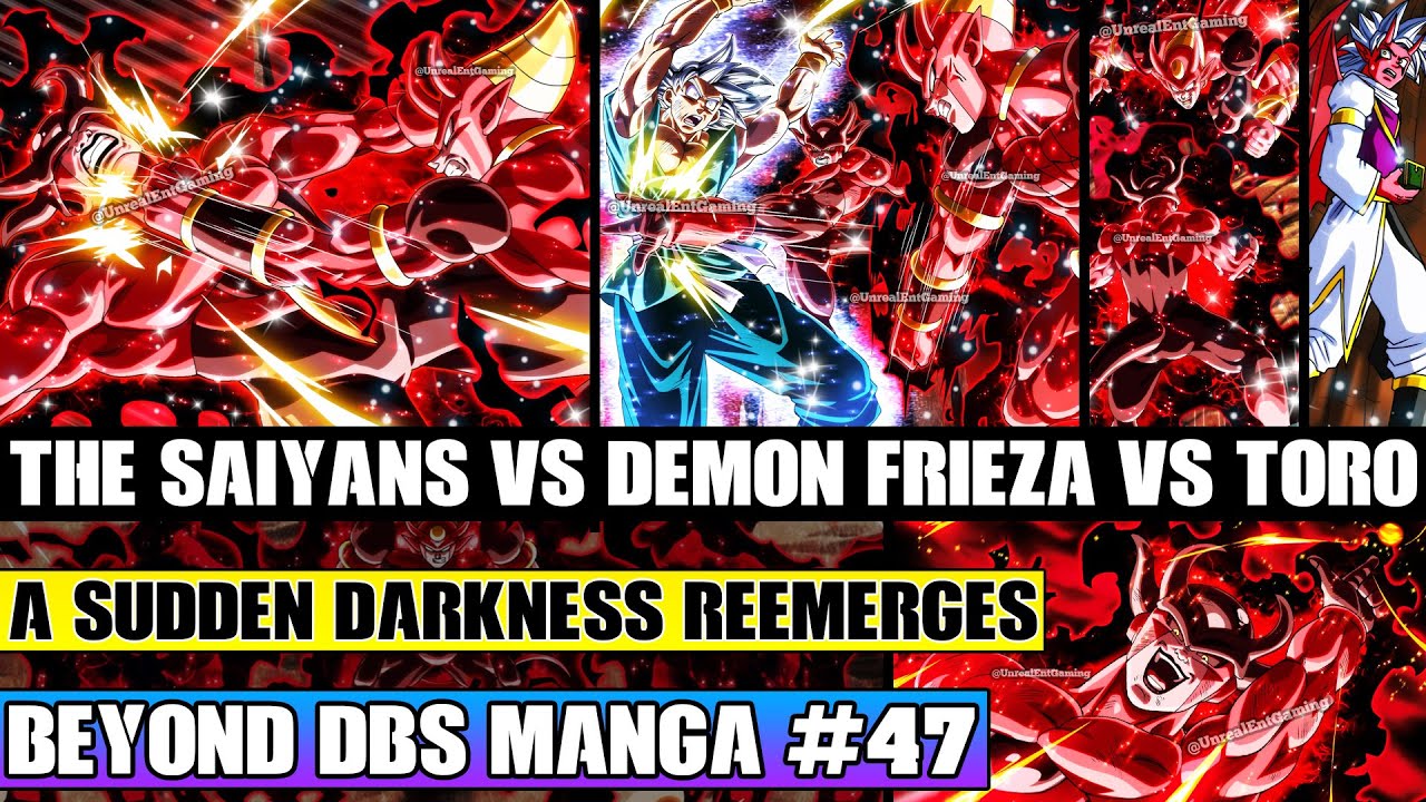 TooRealUnreal's tweet card. The Beyond Dragon Ball Super Story Of The Dark Masters continues as we move into Chapter 47 as the battle involving the Saiyans (Goku and Vegeta), Dem