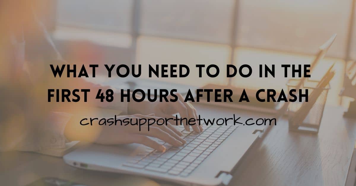Crashsupportnet's tweet card. The first 48 hours after a crash are critical. Here is a clear, step-by-step guide on what you should do immediately after a car crash.