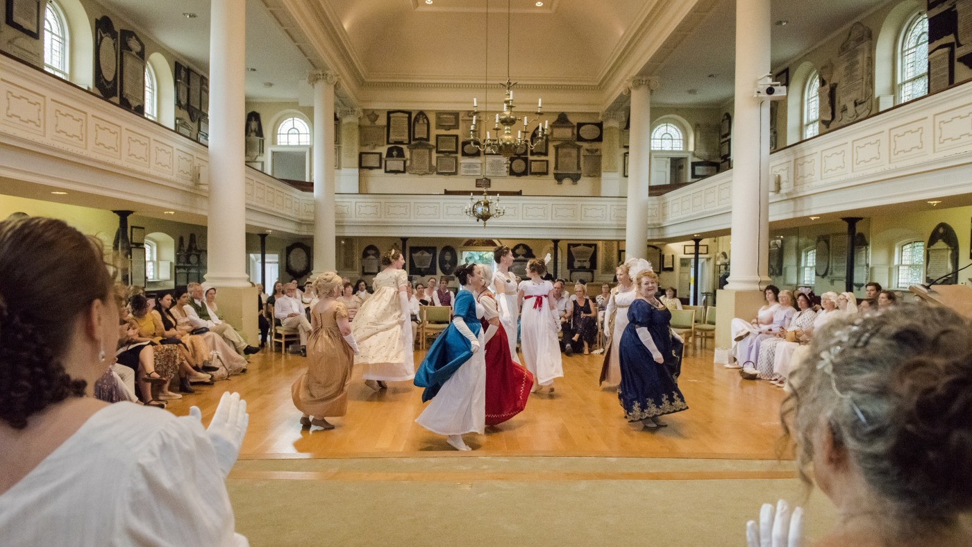 FrankAmari2's tweet card. Jane Austen fans are celebrating 250 years since the writer's birth with a series of celebrations – including Georgian costume balls, where attendees try out period dancing.