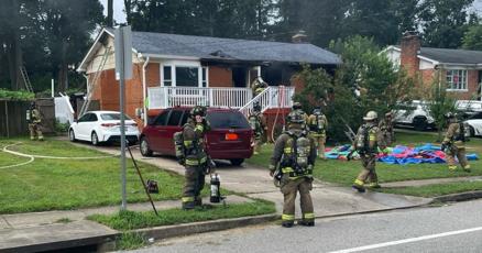 InsideNoVA's tweet card. Two people were injured in a Sunday morning house fire in Woodbridge.