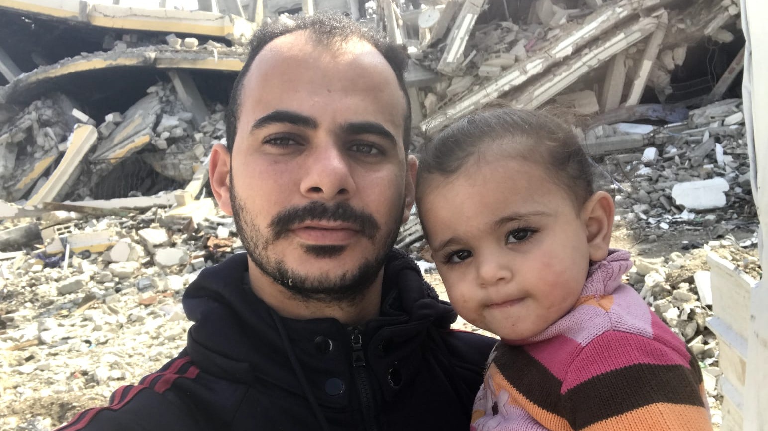 HaithamElmasri1's tweet card. Hello everyone. I am raising money for my friend in Gaza. This is his story: