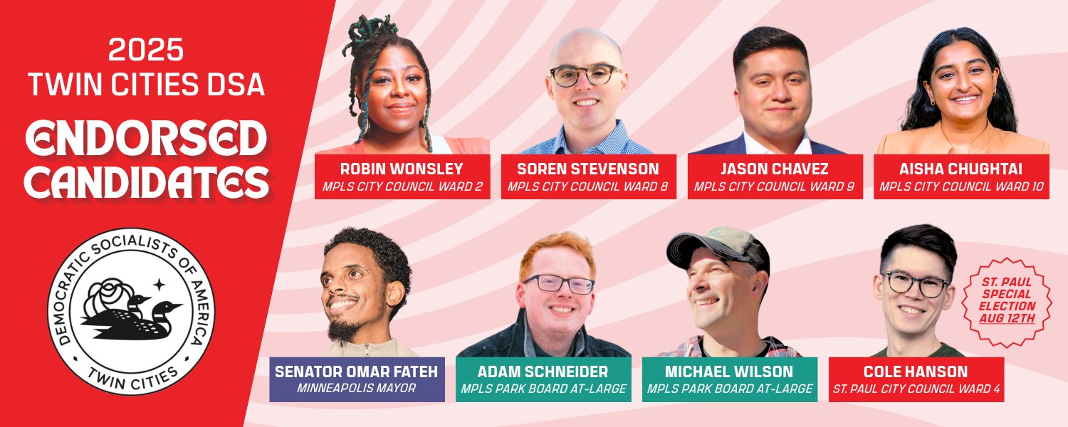aidan4progress's tweet card. Donate to support our 8 endorsed candidates in Minneapolis and St. Paul! Let's win a new Mayor in Minneapolis with Omar Fateh!
