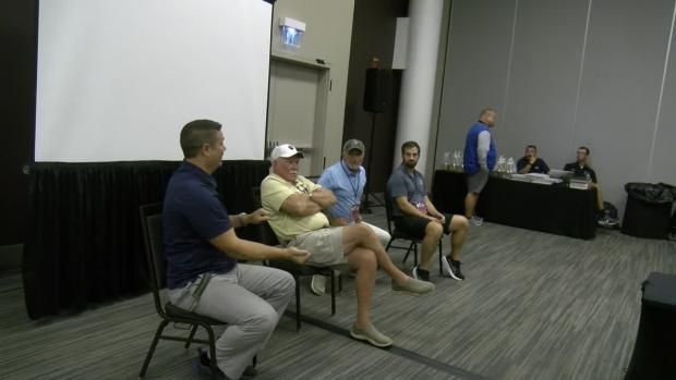 MSCarolinas_'s tweet card. The SCTCCCA shared July 12 the two-day SCACA cross country and track and field summer meetings schedule. The meetings are in Greenville.