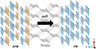 nicoladkelly's tweet card. The magnetic structure of diamond-like lattice has been studied extensively in terms of the magnetic frustration. Here we report the distortion of stretched diamond lattice of Tb3+ (4f8) in M–TbTaO4...