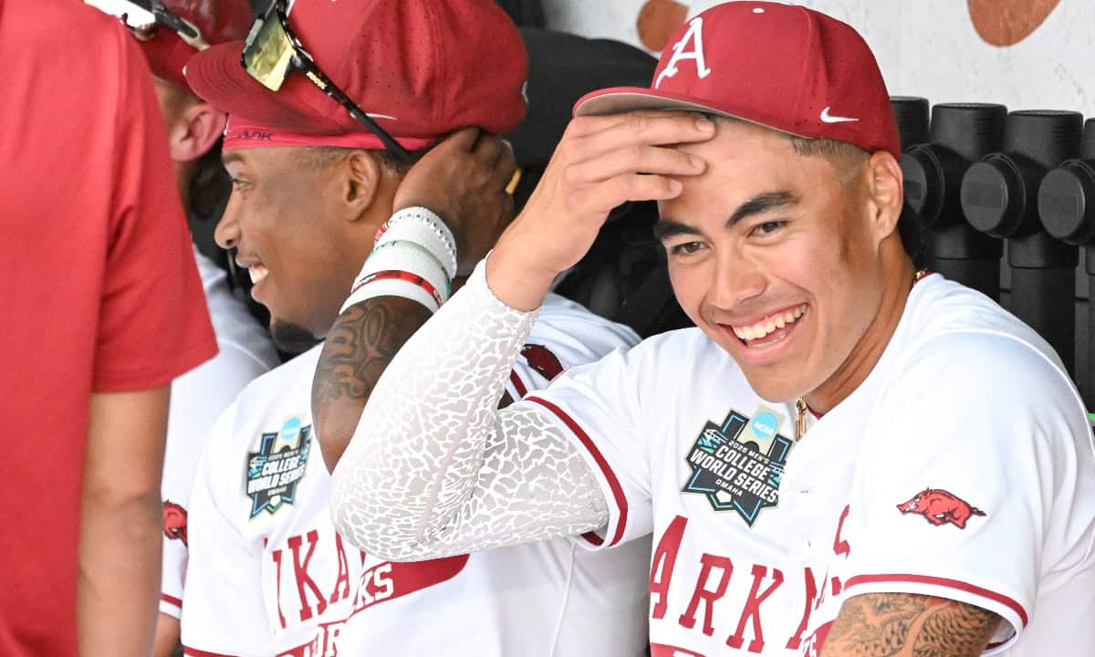NWAHutch's tweet card. The 2025 MLB Draft is upon us! Follow along here for updates on every player associated with Arkansas baseball.