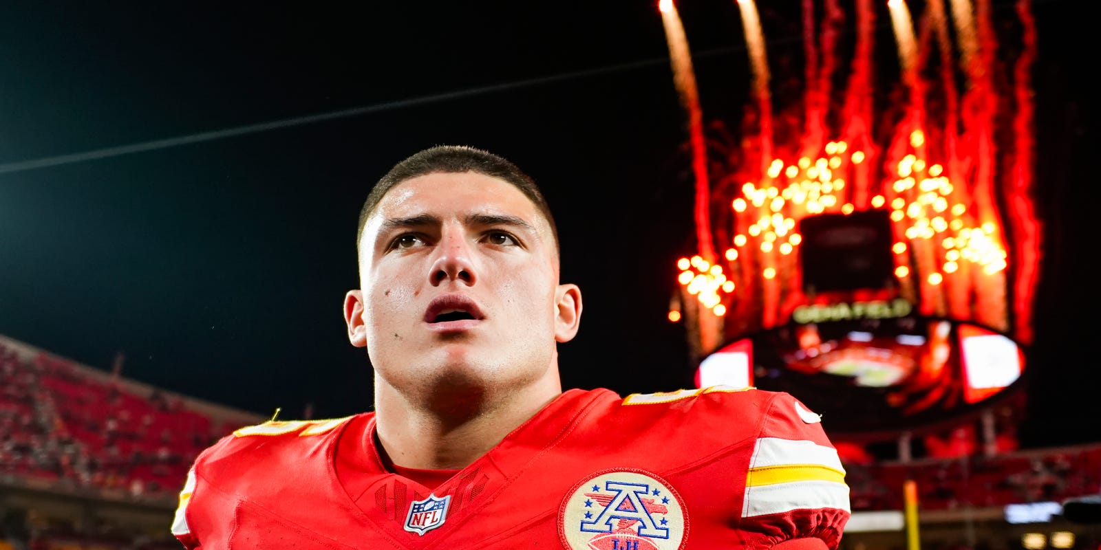 samueltking's tweet card. George Karlaftis is entering his fourth NFL season. His previous three have ended at the Super Bowl. Now he's being paid to keep Kansas City winning.