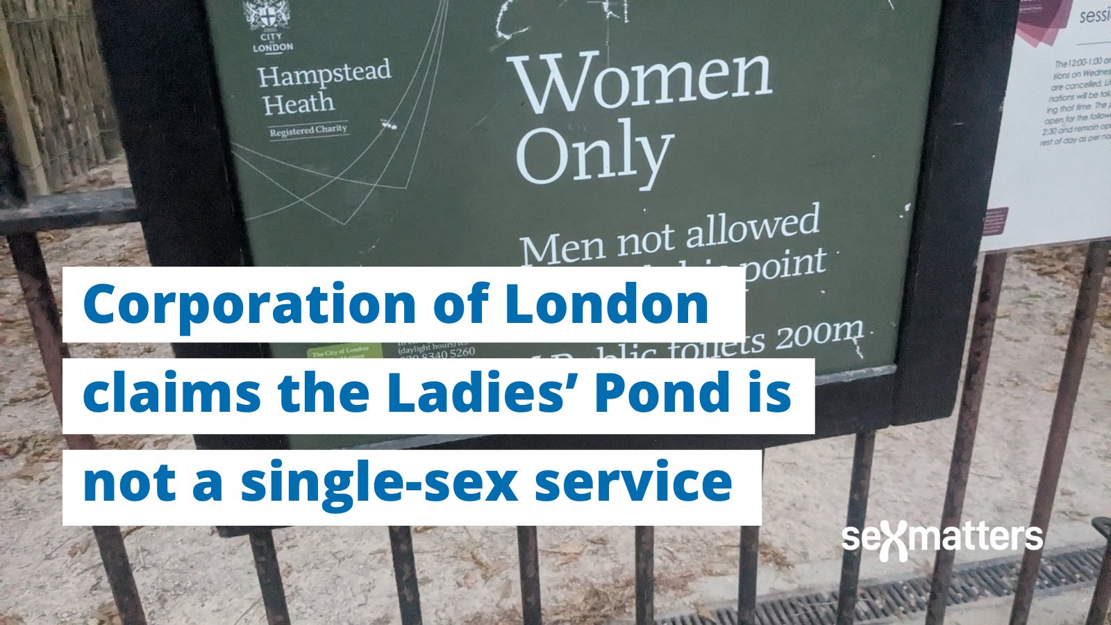 EqualWatchScot's tweet card. There are three swimming ponds on Hampstead Heath, managed by the Corporation of London: a mixed pond, a men’s pond and a women’s pond (the “Kenwood