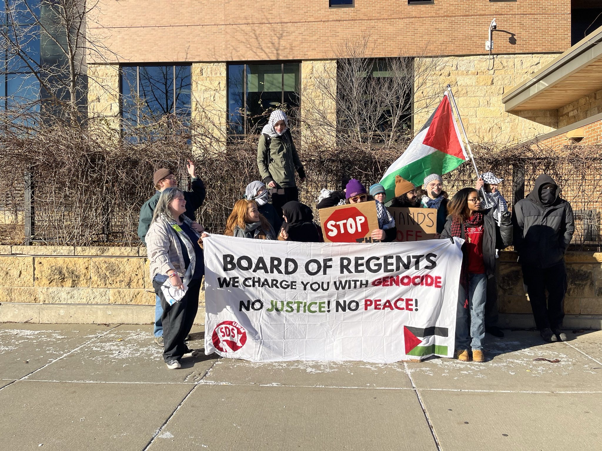 WIExaminer's tweet card. Activists and protesters calling for UW colleges to sever ties with Israel say campus police continue to arrest and harass them.