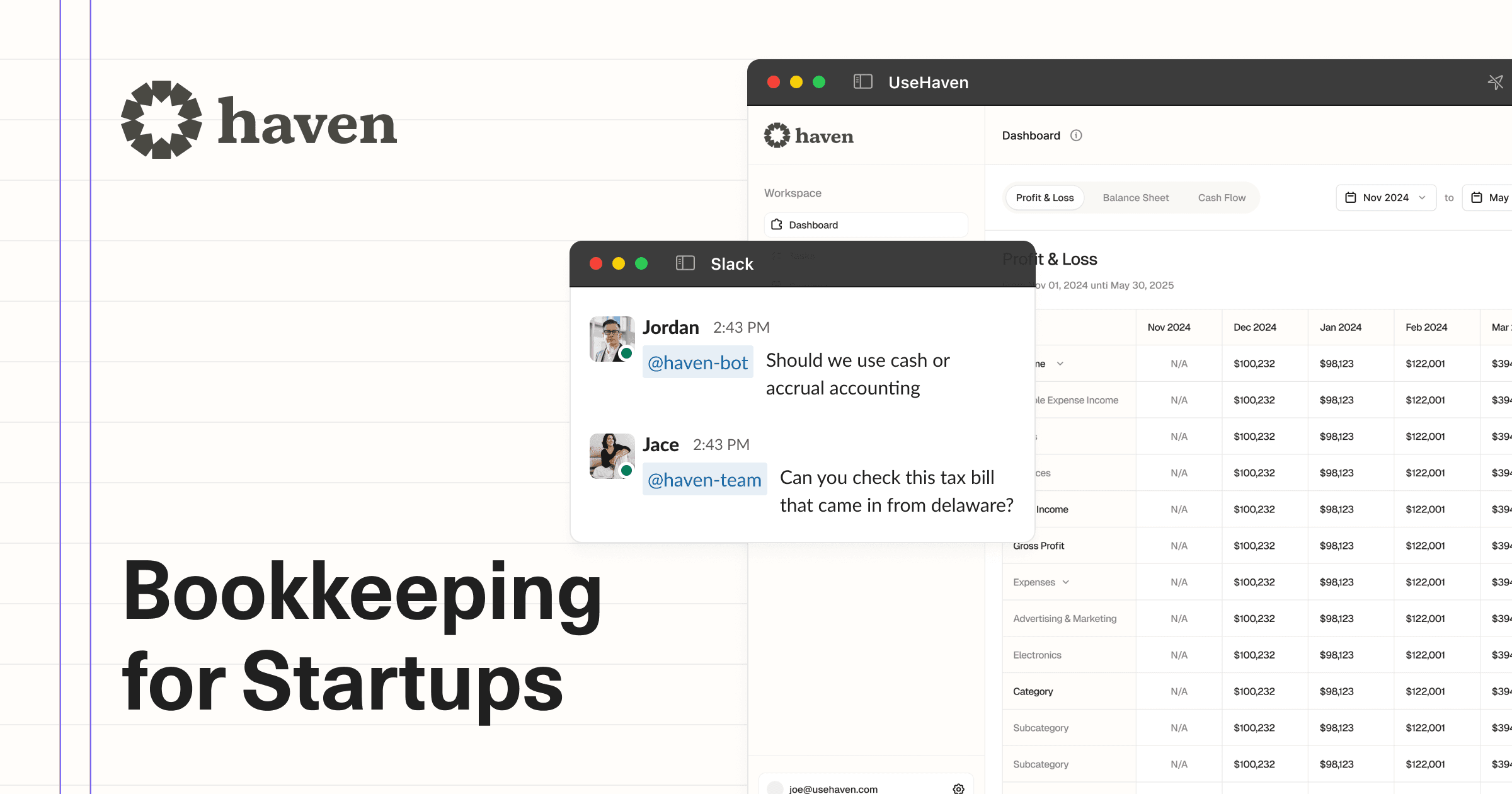 _alexshaq's tweet card. Stop thinking about bookkeeping and taxes - that’s our job. Bookkeeping & Taxes for Startups, Agencies and E-Commerce.