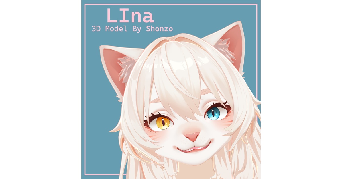 Shonzo_'s tweet card. Lina Original Character! This Model is made by me and is intended for usage in VRchat! This model is intended for use in VRchat ! - Model Description- - Number of polygons: ~124000 - Number of...