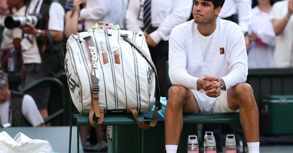 AustralianOpen's tweet card. Carlos Alcaraz’s multiple winning streaks ended on Sunday at Wimbledon after Jannik Sinner beat him in a four-set final, reversing the result of their Roland Garros epic.