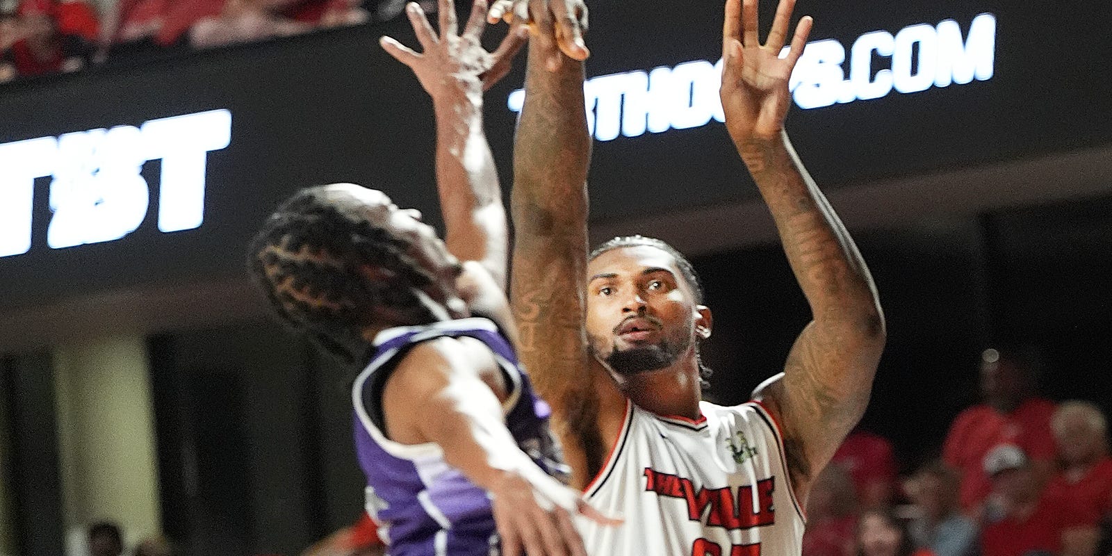CardsHQ_CJ's tweet card. The Ville played Sideline Cancer in the second round of TBT inside Freedom Hall on Sunday. See photos from the game.