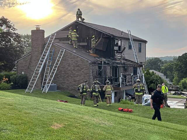 PlumAdvancePGH's tweet card. A Plum resident and a volunteer firefighter suffered minor injuries in a fire that damaged a home in Plum’s Greendale Village neighborhood Saturday. The fire at the two-story home at 1442 Greendale...