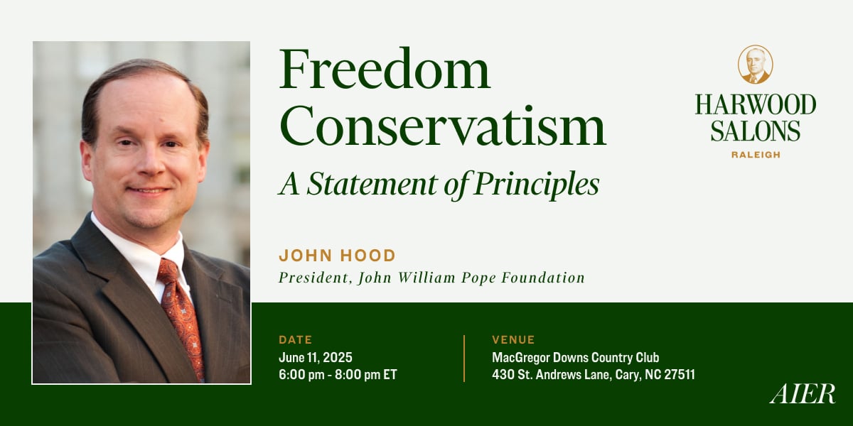 harwoodsalons's tweet card. Join us in Raleigh for an event with John Hood, President of the John William Pope Foundation. In 1960, a group of young conservatives gathered at the home ...