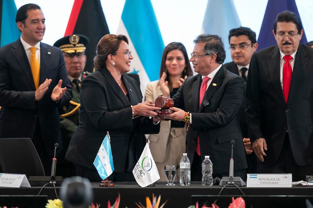 cculbertosborn's tweet card. Members of the Community of Latin American and Caribbean States critiqued tariffs and strategized about the future of the United Nations.