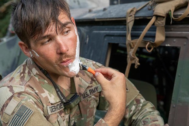 StevenBeynon's tweet card. Troops will be granted short-term shaving exemptions if they require it, but will be removed from the service if they are on those waivers for 12 months during a two-year period.