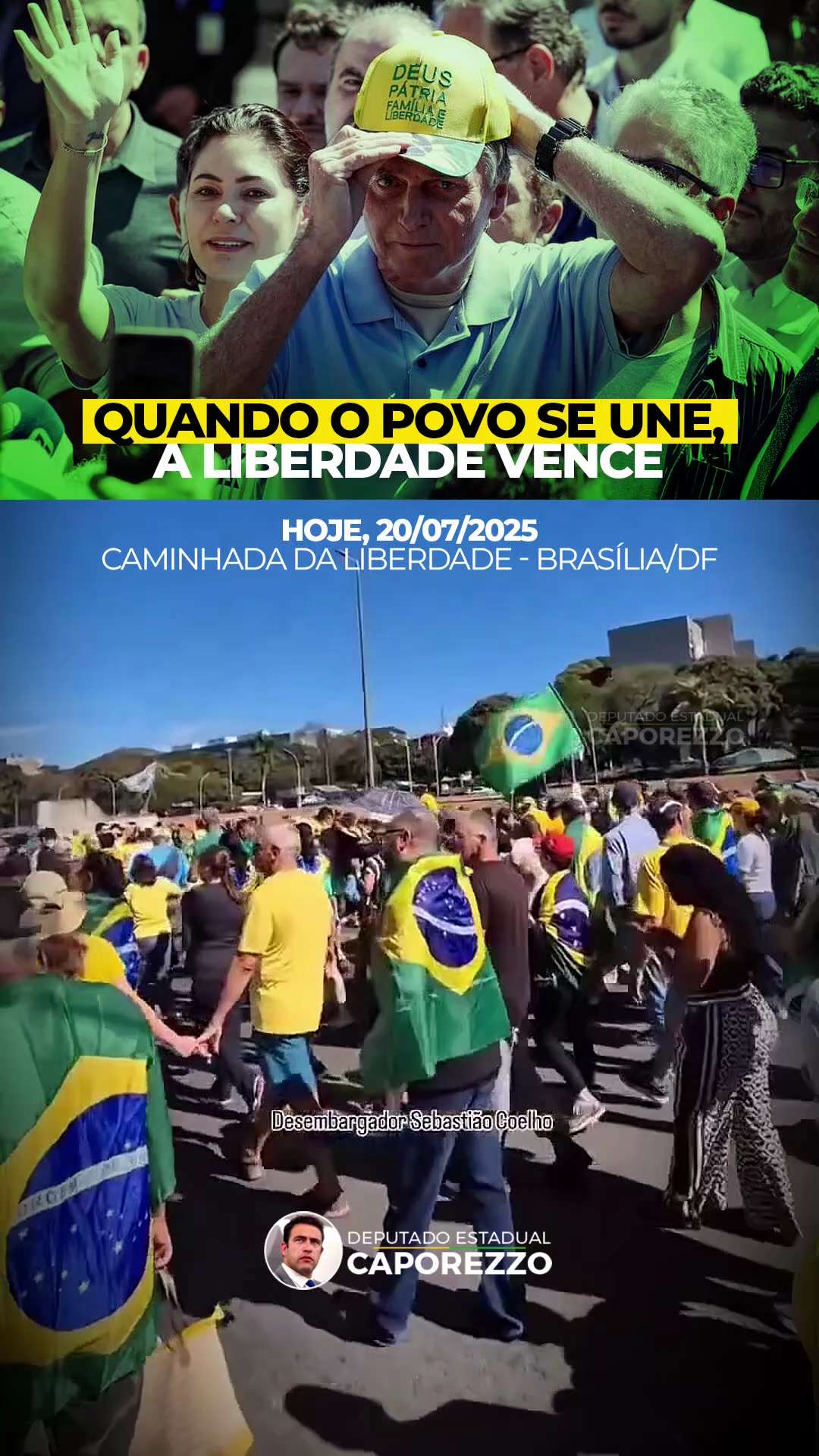 SeverinoMarin13's tweet card. "Quem abre mão da liberdade em troca de segurança, acaba sem as duas." – Benjamin Franklin #AcordaBrasil