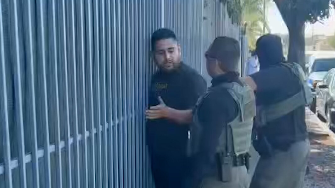 martyschladen's tweet card. A raid in Montebello, Calif., has stirred fears that federal agents are detaining and racially profiling U.S. citizens of Hispanic descent.