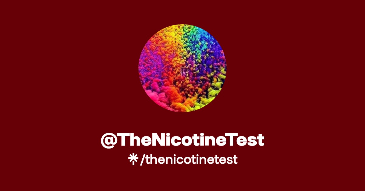 TheNicotineTest's tweet card. A patient-led, Citizen-Science project! Together we are stronger.