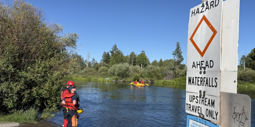 dennisjromero's tweet card. Three people were rescued and taken to the hospital after a group of six went over Dillon Falls on Saturday afternoon, officials said.