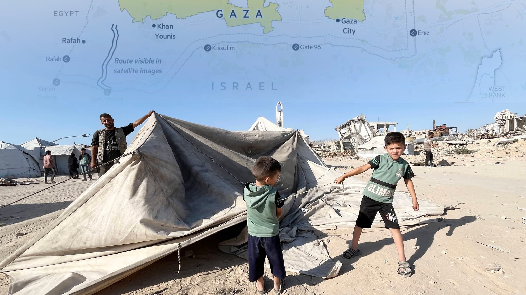 KaamilAhmed's tweet card. FT analysis of evacuation orders and satellite imagery shows Palestinians being squeezed into an ever denser sliver of territory