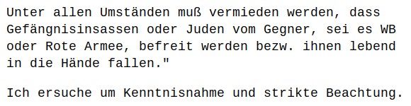 HolocaustRef's tweet card. Anweisung der SiPo in Radom: Juden und Gefangene sind zu liquidieren, damit sie nicht dem Gegner in die Hände fallen.