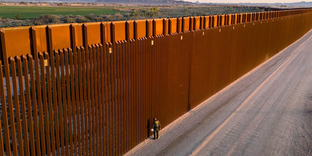 PressSec's tweet card. Border patrol encounters hit historic lows under Trump with zero releases for two months, compared to Biden's administration which released thousands of inadmissible aliens monthly