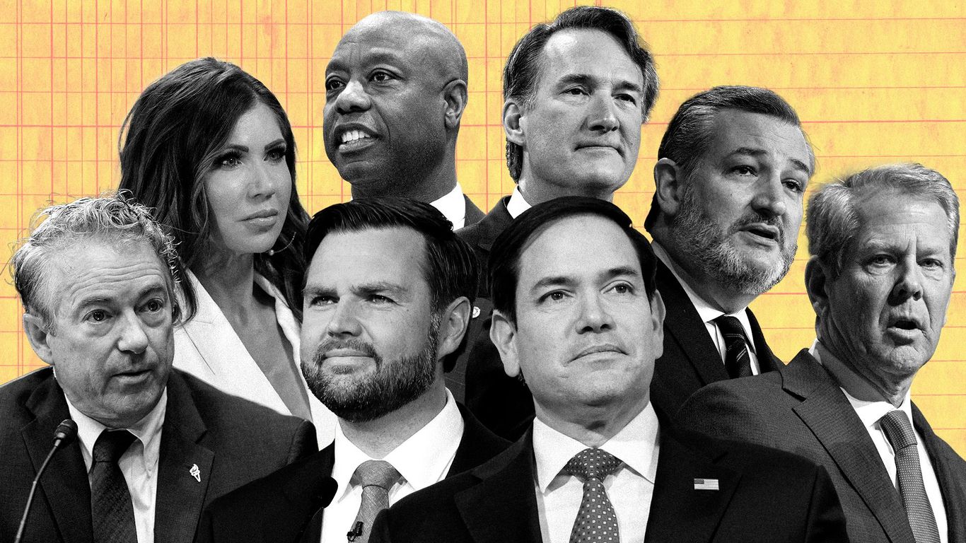 axiosalex's tweet card. Several ambitious Republicans are signaling they see an opening to introduce themselves to primary voters as the future of the party.