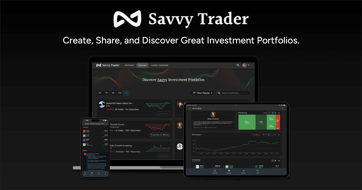 theAIInvest's tweet card. Savvy Trader - Discover, Create, Share and Trade Virtual Paper Portfolios