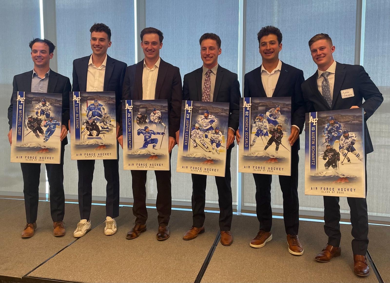 AF_HKY's tweet card. U.S. AIR FORCE ACADEMY, Colo. – The Air Force hockey team announced its award winners at the 2024-25 end of season banquet, Sunday, April 6.