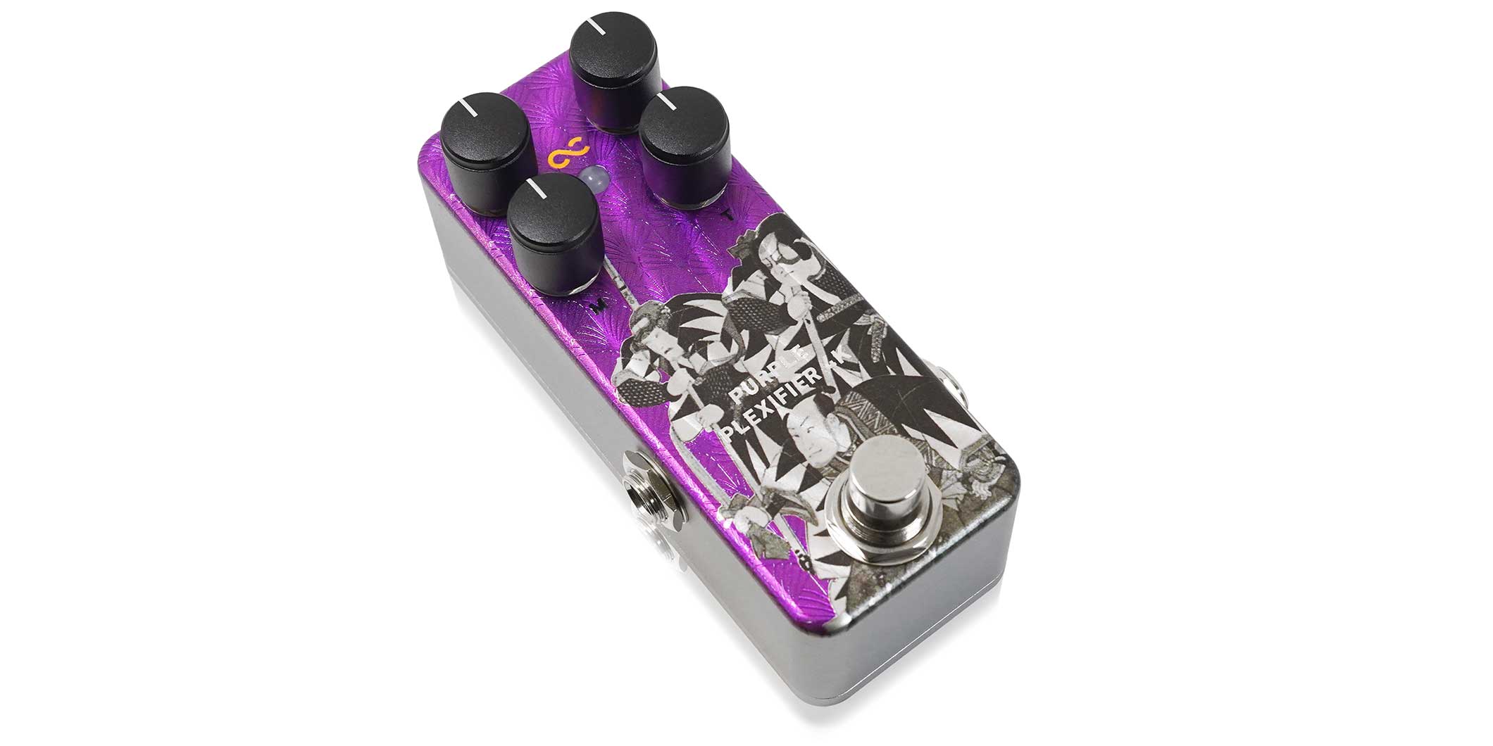 guitarmagazine1's tweet card. One Control（ワンコントロール）より、1960年代プレキシ・アンプのサウンド再現を目指したペダル“PURPLE PLEXIFIER 4K”の和柄バージョン“PURPLE PLEXIFIER