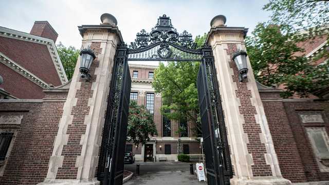 wyffnews4's tweet card. Harvard University faces a critical court hearing against the Trump administration over a $2 billion federal funding freeze