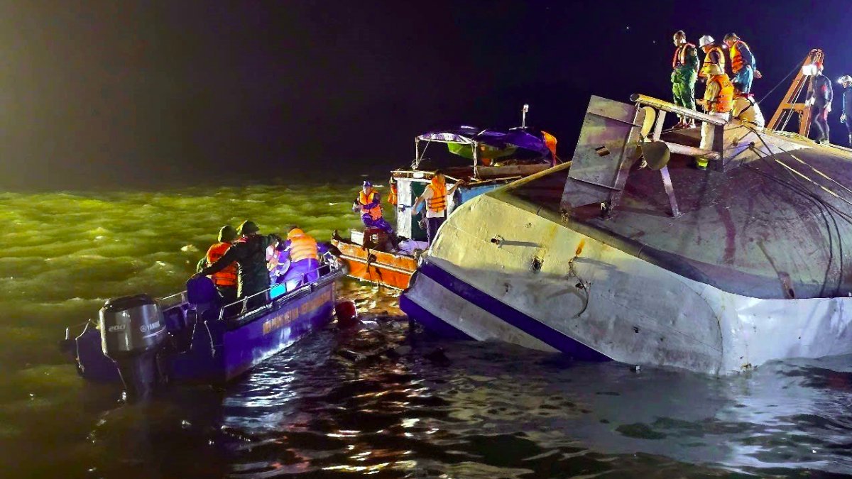 TheWatchers_'s tweet card. 36 people were reported dead after a tourist boat capsized in Vietnam’s Ha Long Bay as strong winds near flipped it near the Đầu Gỗ Cave on July 19, 2025.