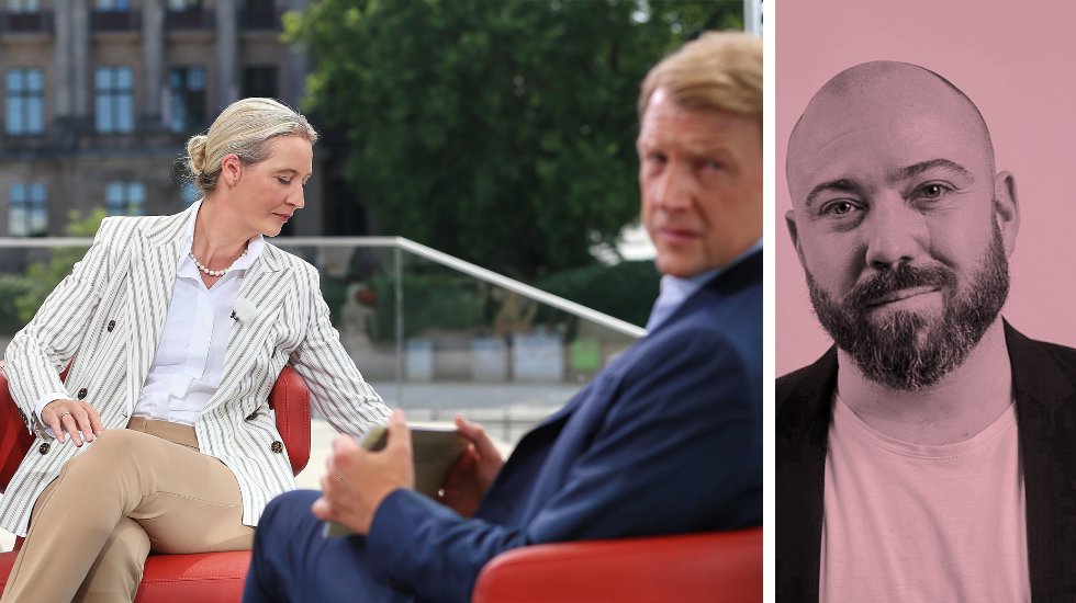 cicero_online's tweet card. Linke Störer haben lautstark versucht, das ARD-Sommerinterview mit Alice Weidel zu verunmöglichen. Mit Erfolg für den Moment. Doch perspektivisch wird auch diese infantile Aktion der AfD mehr nutzen...