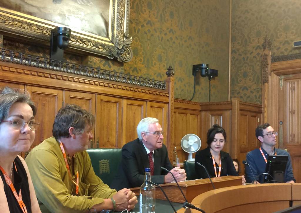 NUJ_LFB's tweet card. ...how to report a genocide? Our meeting in Parliament