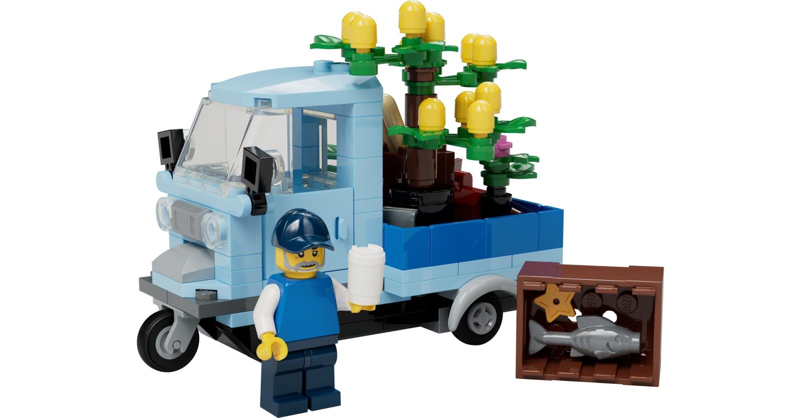 brickset's tweet card. The gift-with-purchase designed to accompany 21359 Italian Riviera has been announced as 5009422 Italian Market Van, contrary to the original press release , which mentioned a 'Mediterranean Scene'.
