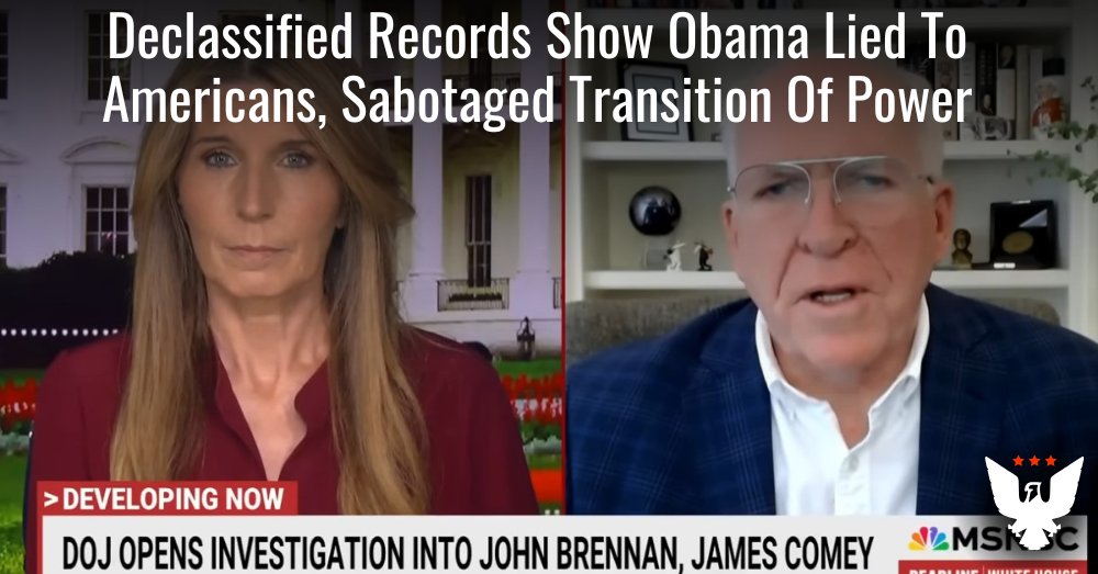 TrumpWarRoom's tweet card. Director of National Intelligence Tulsi Gabbard released 114 pages of newly declassified Obama administration records Friday.