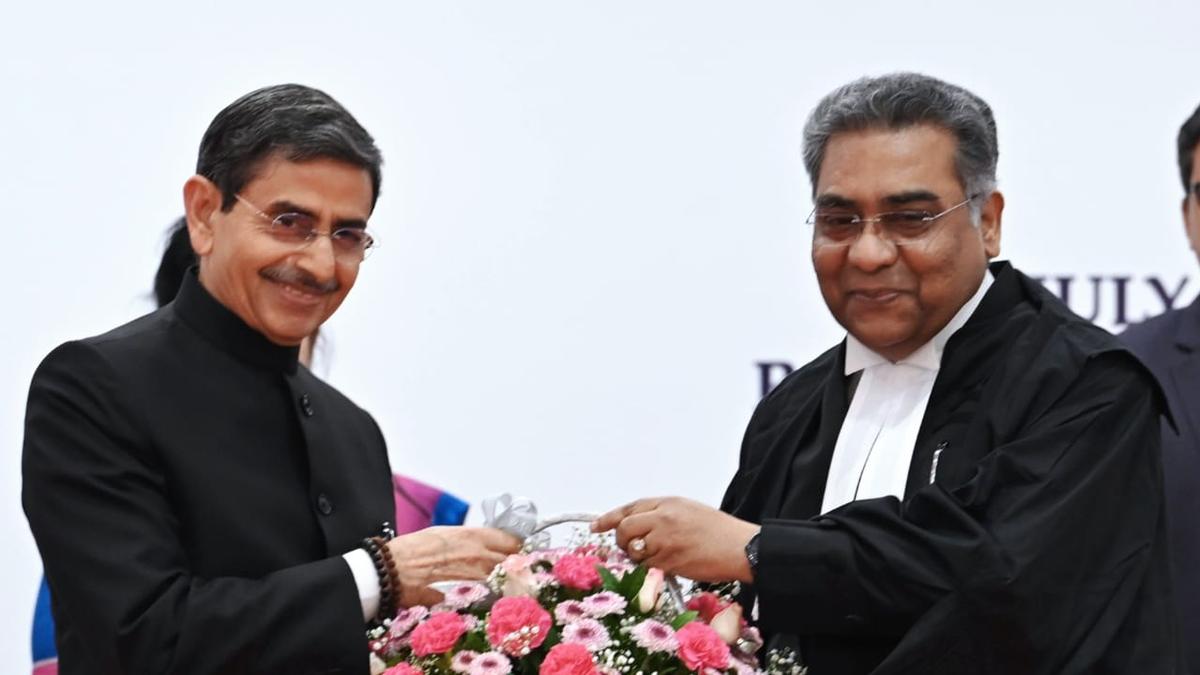 imranhindu's tweet card. Justice Manindra Mohan Shrivastava sworn in as 54th Chief Justice of Madras High Court