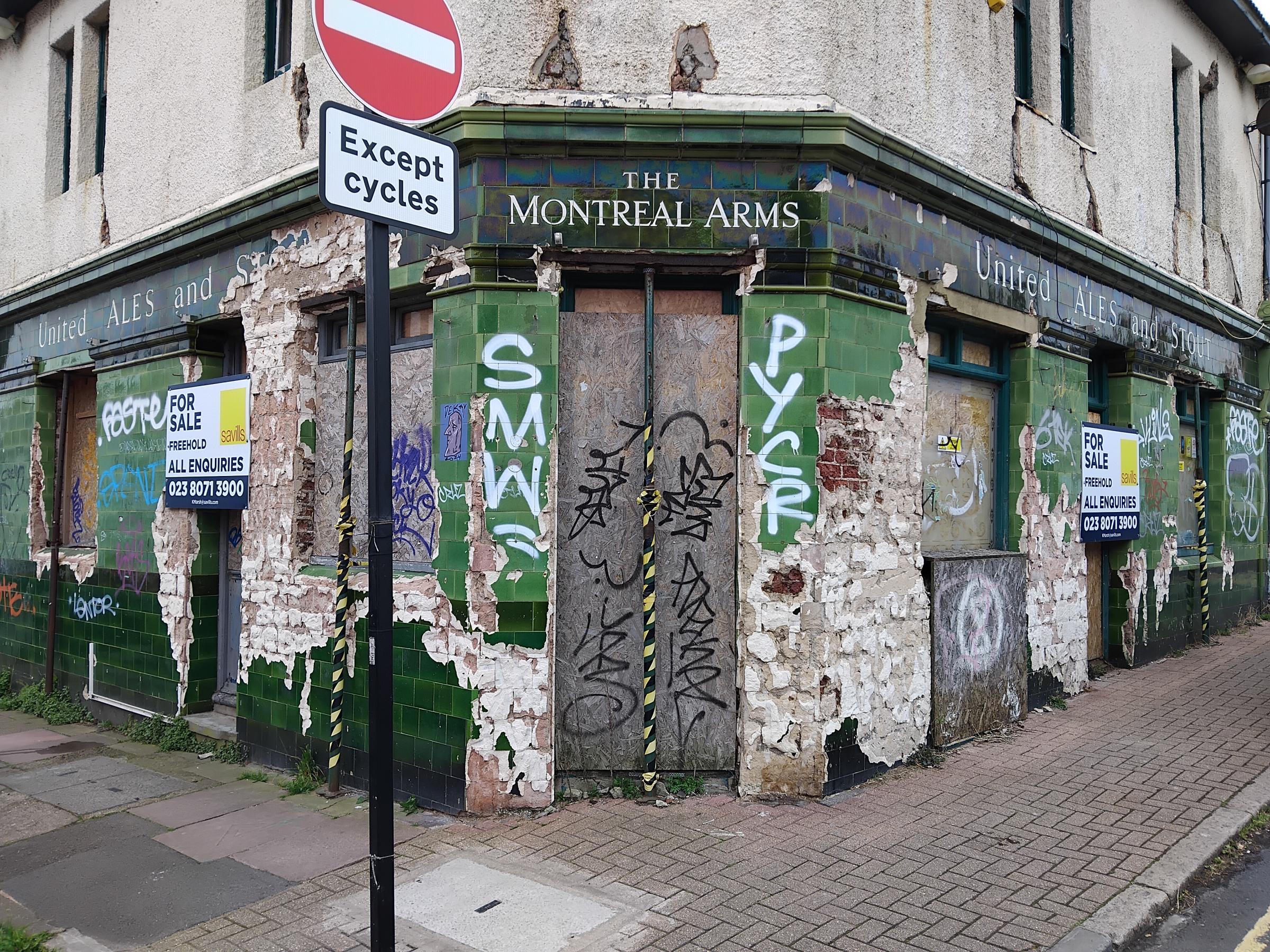 MatthewPope's tweet card. A pub owner has appeared in court over a legal battle with the council after historic green tiles were ripped off.