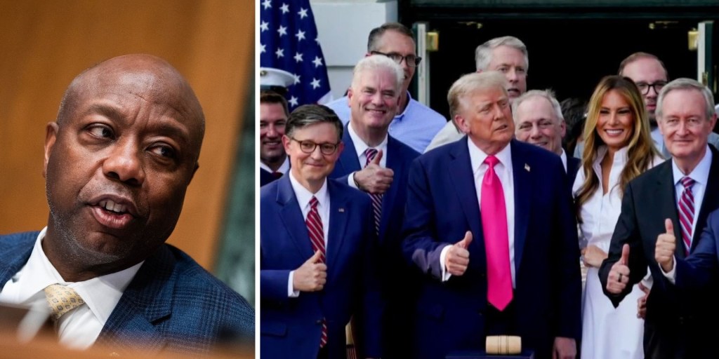 WayTooEarly's tweet card. NRSC Chair Sen. Tim Scott says polling on the GOP’s sweeping tax and spending bill is “just breaking even.” A new Semafor report reveals Scott is urging Republicans to focus on promoting popular...