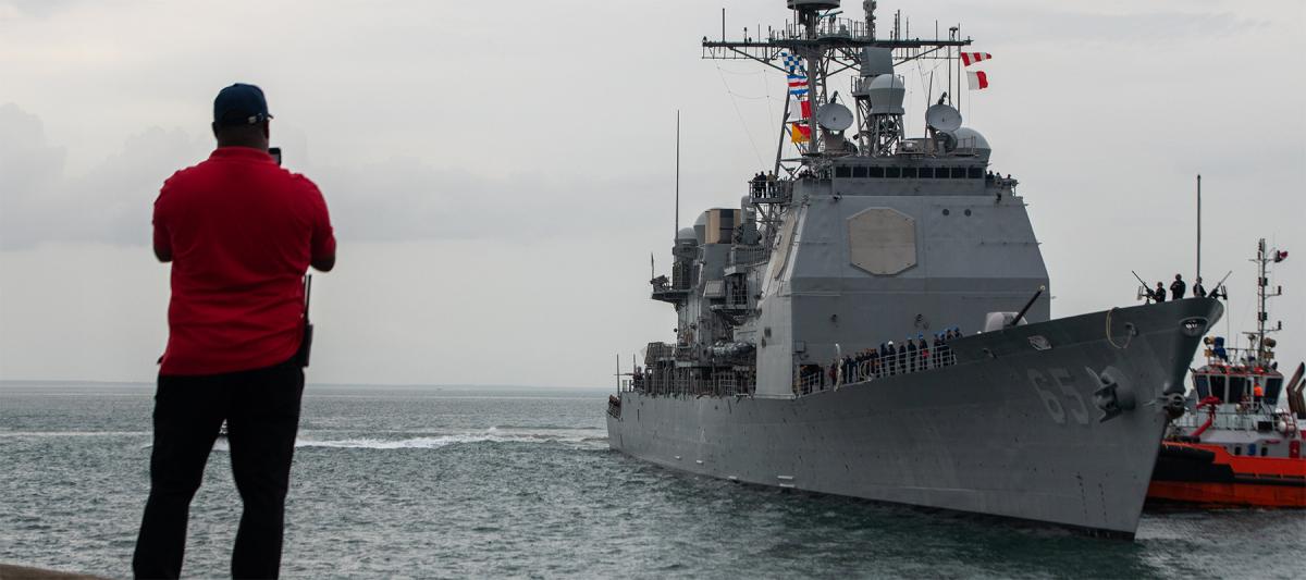 NavalInstitute's tweet card. The ability of these cruisers to return from years in port and immediately fill critical operational roles demonstrates why their service life extension was essential.