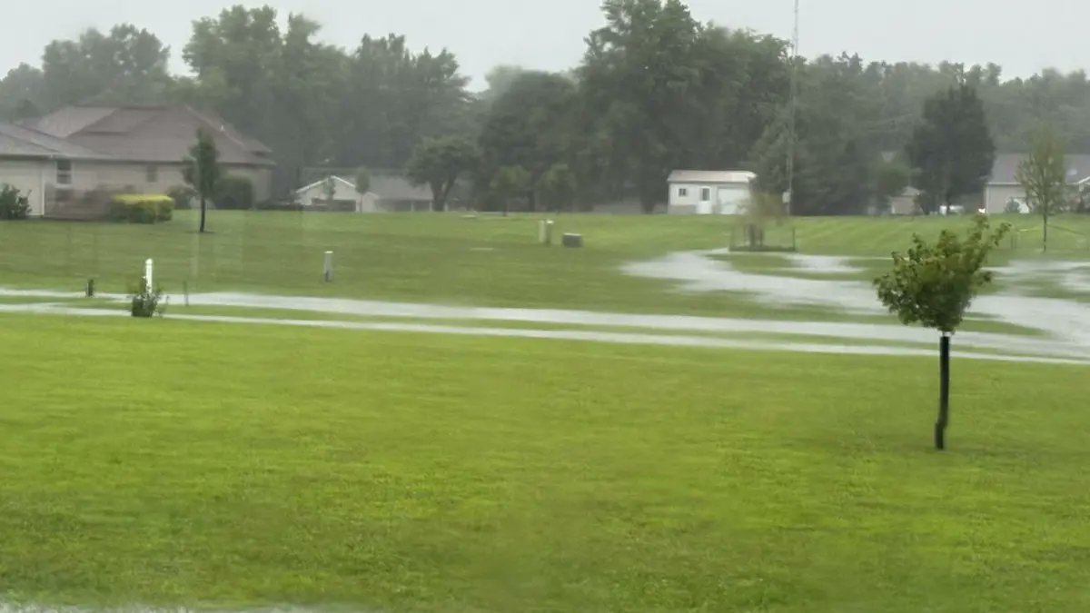 TheWatchers_'s tweet card. A Flash Flood Emergency was issued for central Fayette County, Illinois between 23:08 local time (LT) on July 20, 2025, and 02:15 LT on July 21, after 130–150 mm (5–6 inches) of rain.