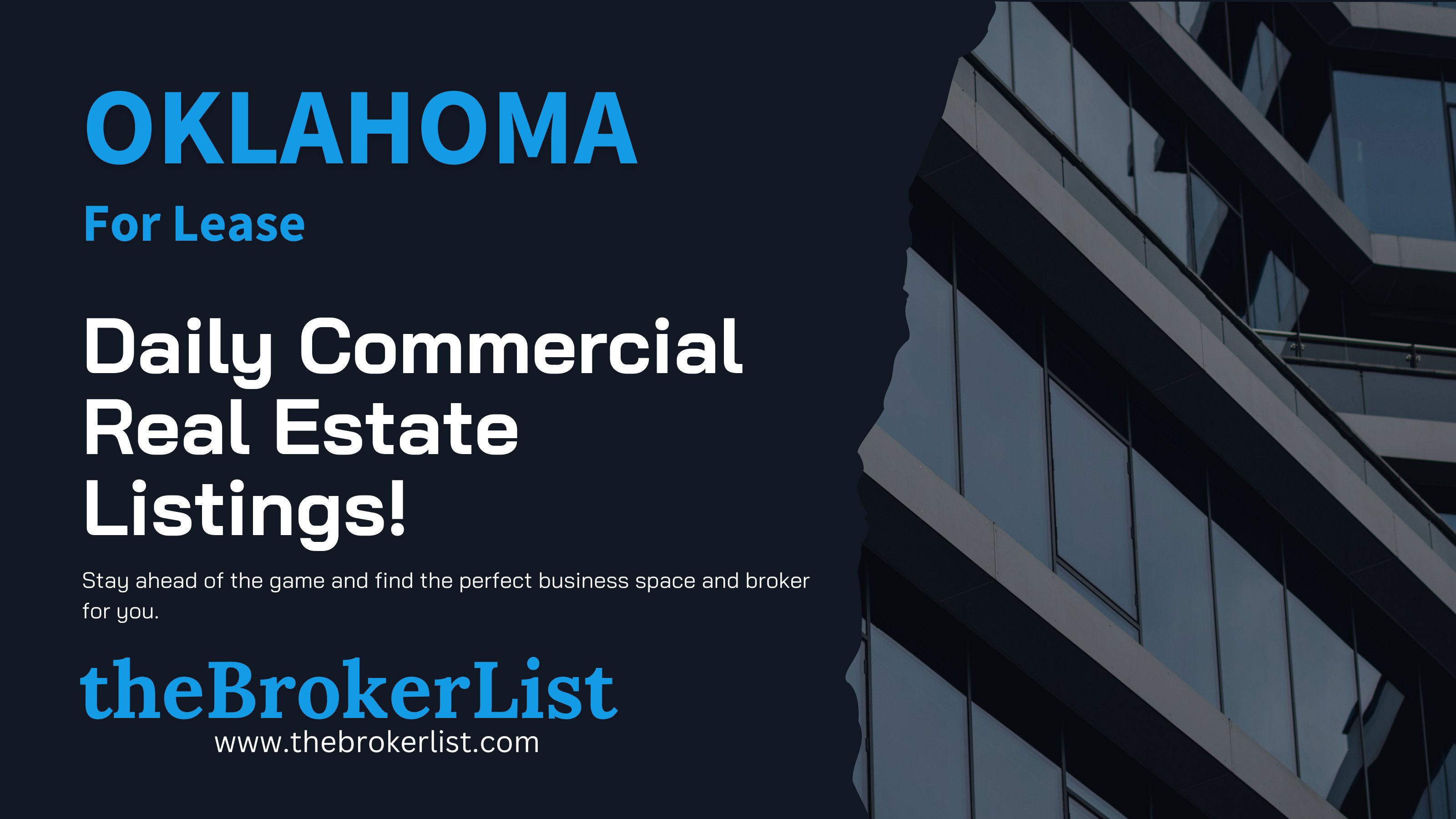 theBrokerList's tweet card. We are thrilled to provide a daily digest of geographic-focused, #CRE For Lease listings from your local theBrokerList colleagues. Below is the digest for #Oklahoma #CRE.