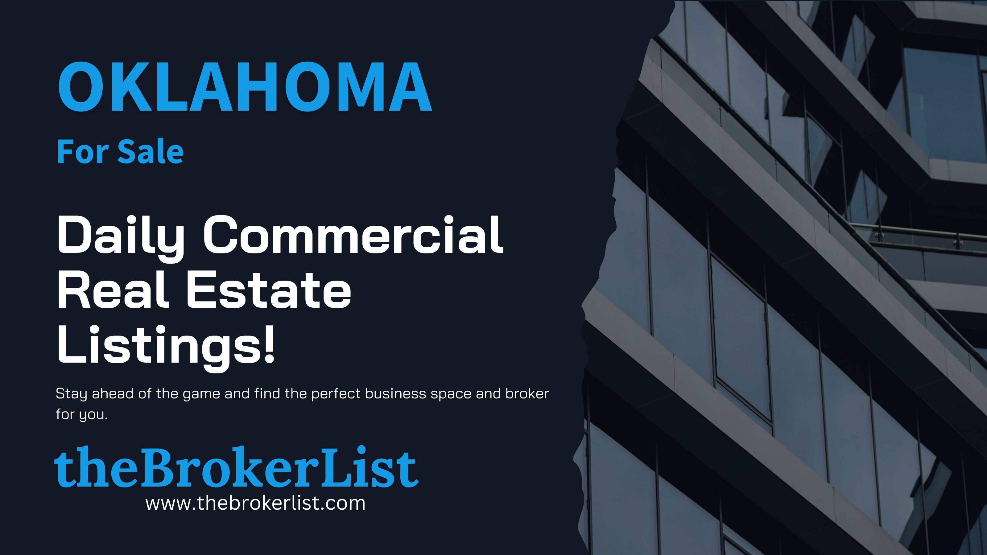 theBrokerList's tweet card. We are thrilled to provide a daily digest of geographic-focused, #CRE For Sale listings from your local theBrokerList colleagues. Below is the digest for #Oklahoma #CRE.