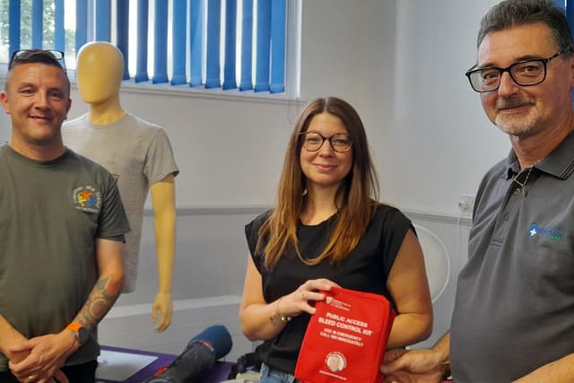 unisontheunion's tweet card. A union has donated a life-saving bleed kit to a Northampton community centre, as part of an initiative to tackle knife crime and improve community safety.