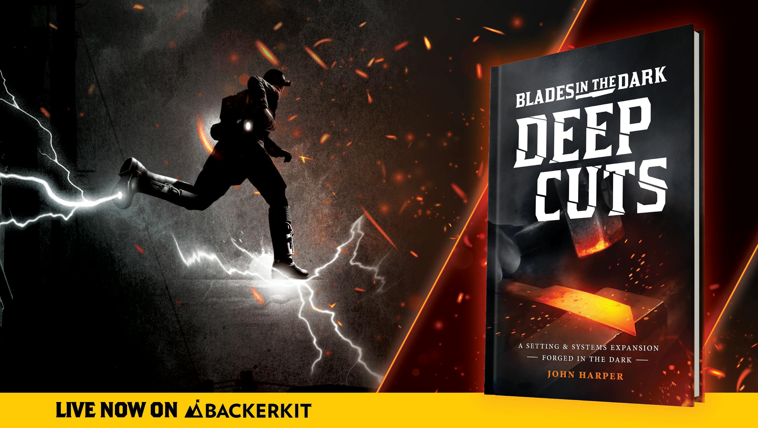 AlchemyRpg's tweet card. Blades in the Dark: Deep Cuts is a 128-page expansion for the Blades in the Dark roleplaying game — containing a treasure trove of lore, setting material, and alternative mechanics John Harper...