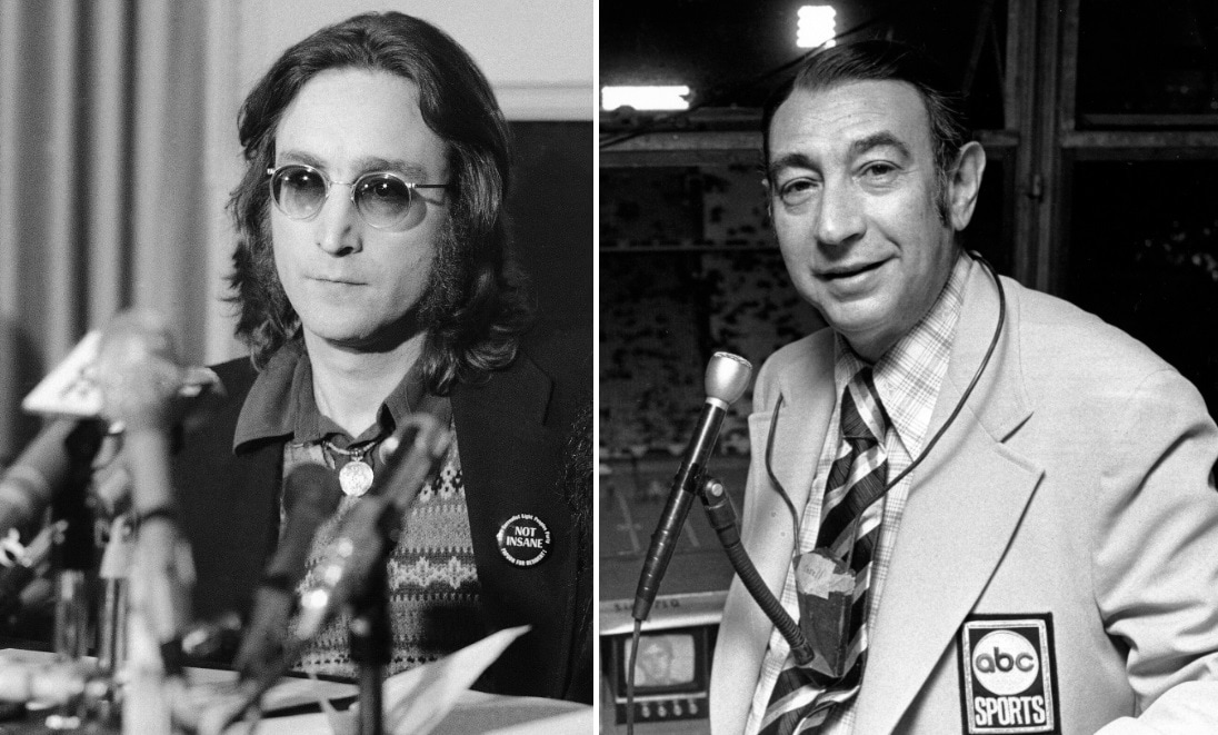 ffrommer's tweet card. Before they were forever linked by tragedy, John Lennon and Howard Cosell shared a football broadcast.