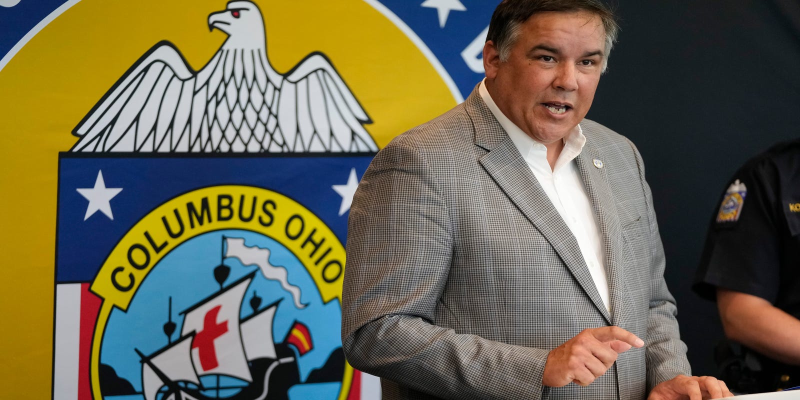 jbalmert's tweet card. In the first half of 2025, Columbus Mayor Andrew Ginther spent 37 days traveling, mostly to represent the U.S. Conference of Mayors as its president.