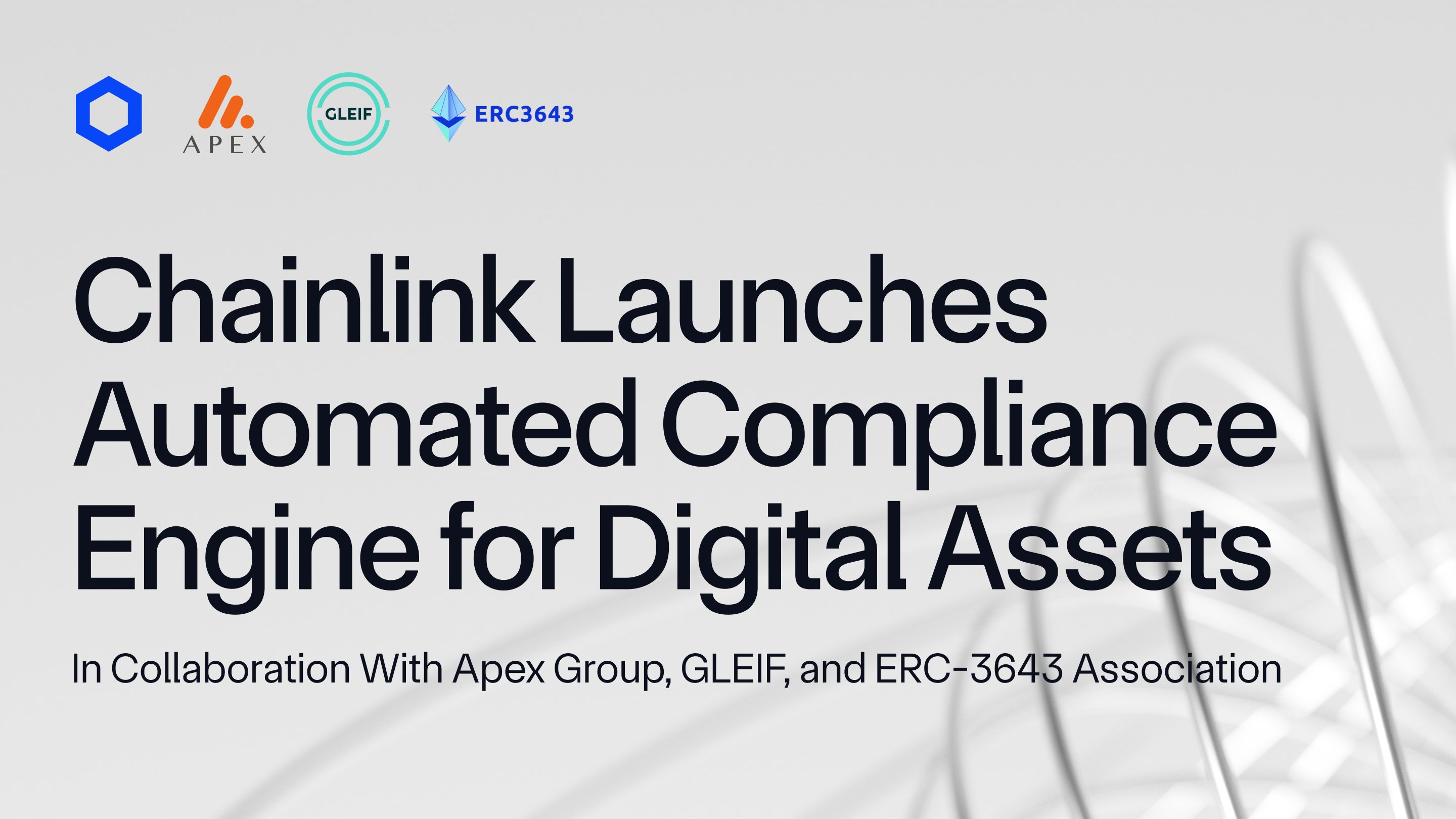 mikemakesmagic's tweet card. Chainlink Automated Compliance Engine (ACE) enables real-time policy enforcement, secure identity management, and monitoring/reporting of digital assets.